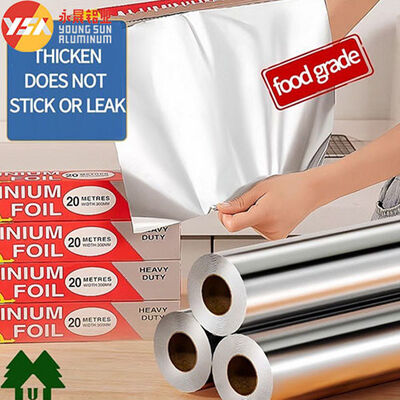 Heavy Duty Aluminum Foil Roll Custom Width 18 Inch X 1000 Feet Household Packing