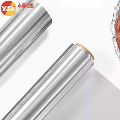 Food Grade Household Foil 8011 8079 1235 Soft Temper Aluminum Foil Roll 0.006-0.07mm For Baking BBQ Food Packaging One Side Bright