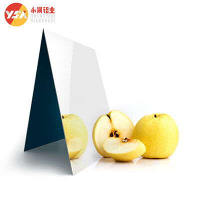 Mirror Aluminum Sheet 85-95% Reflectivity 1050 1060 3003 Alloy PVDF Coated B1 Fireproof Custom Size Elevator Decoration
