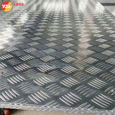 5083 H32 Marine Grade Aluminum Checkered Plate 5 Bar Anti Corrosion Tread Sheet 1600mm Wide Custom Size