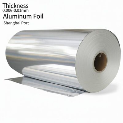 Thickness 0.006-0.01mm Aluminum foil Shanghai Port shipping options for industrial packaging and insulation applications