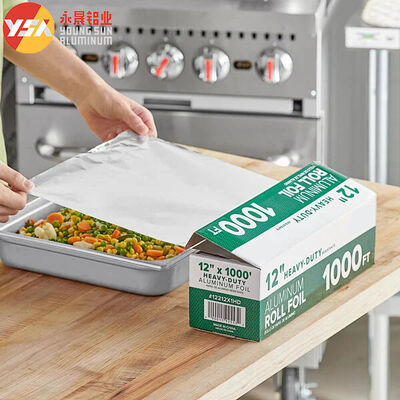 Heavy Duty Aluminum Foil Roll Custom Width 18 Inch X 1000 Feet Household Packing