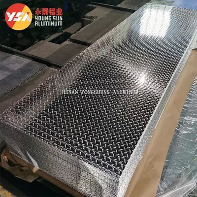 5083 H32 Marine Grade Aluminum Checkered Plate 5 Bar Anti Corrosion Tread Sheet 1600mm Wide Custom Size