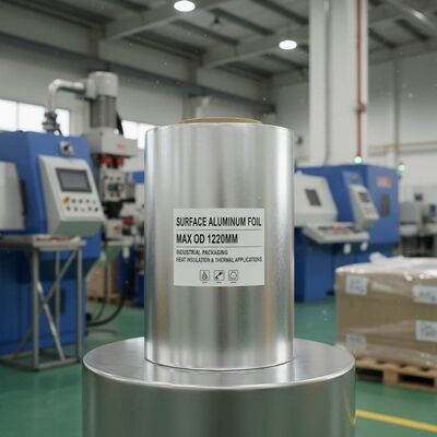 Surface Aluminum foil Max OD 1220mm optimized for industrial packaging heat insulation and thermal applications