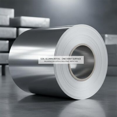 Coil Aluminum foil One Shiny Surface developed for packaging insulation and industrial applications offering protection