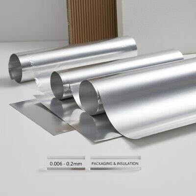 Aluminum foil thickness 0.006 to 0.2mm lightweight sheets suitable for packaging insulation and heat reflective barriers