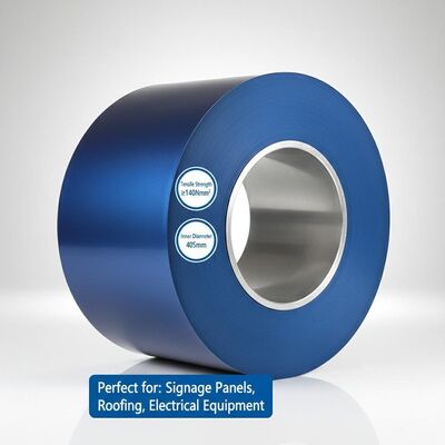 Resistencia a la tracción≥140Nmm2 bobina de aluminio recubierta de color diámetro interno 405mm Perfecto para paneles de señalización techos y equipos eléctricos