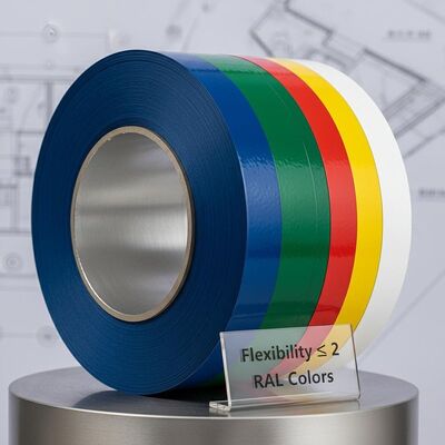 Flexibilidade inferior ou igual a 2 Cobre de alumínio revestido de cores em RAL Cores do gráfico de cores ideais para metalurgia arquitetônica personalizada